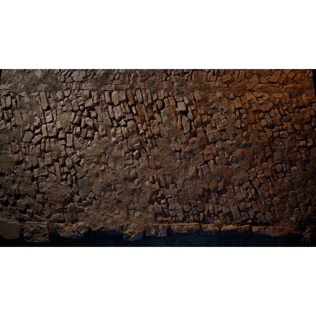 Medieval Floor Tiles 3D Model – High-Res Photoscanned Textures, FBX - View 9