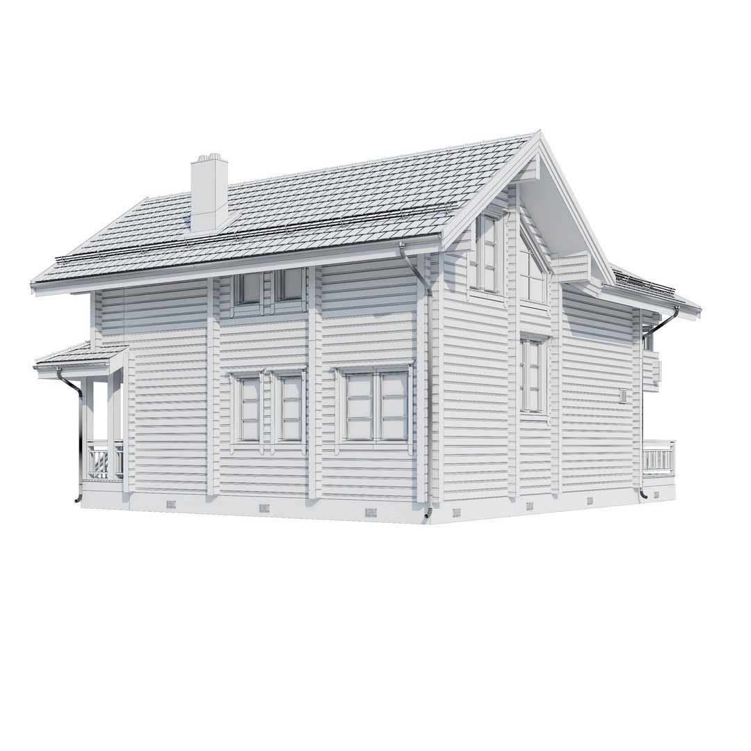 Forest Mansion 3D Model – PBR Exterior Asset, FBX & Corona - View 20