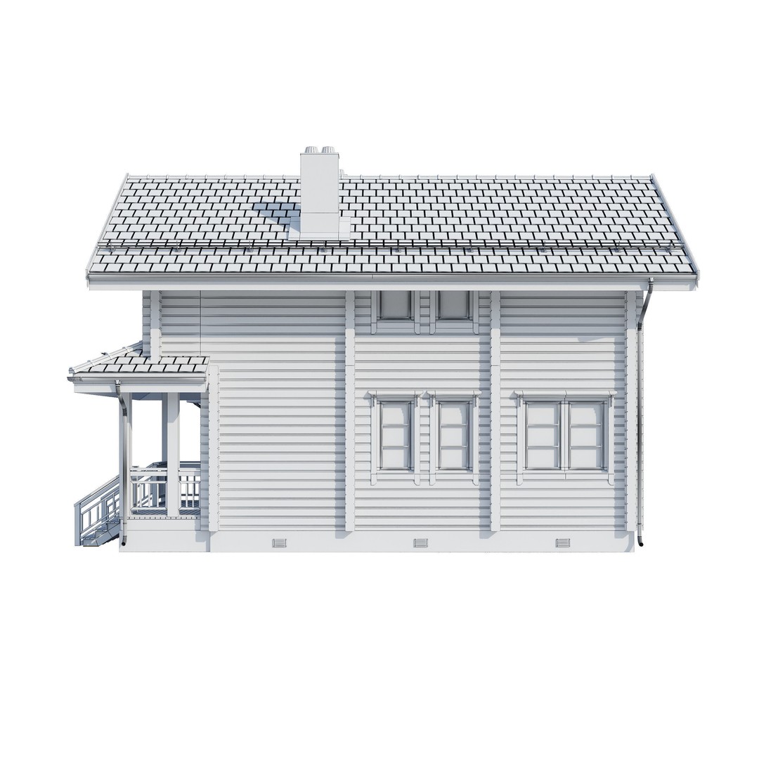 Forest Mansion 3D Model – PBR Exterior Asset, FBX & Corona - View 25