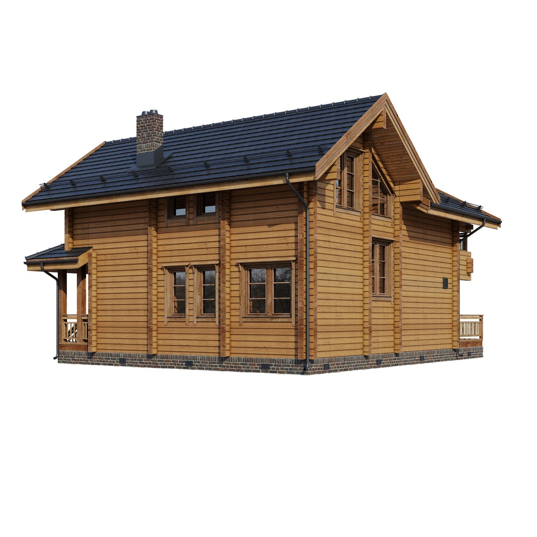 Forest Mansion 3D Model – PBR Exterior Asset, FBX & Corona - View 27