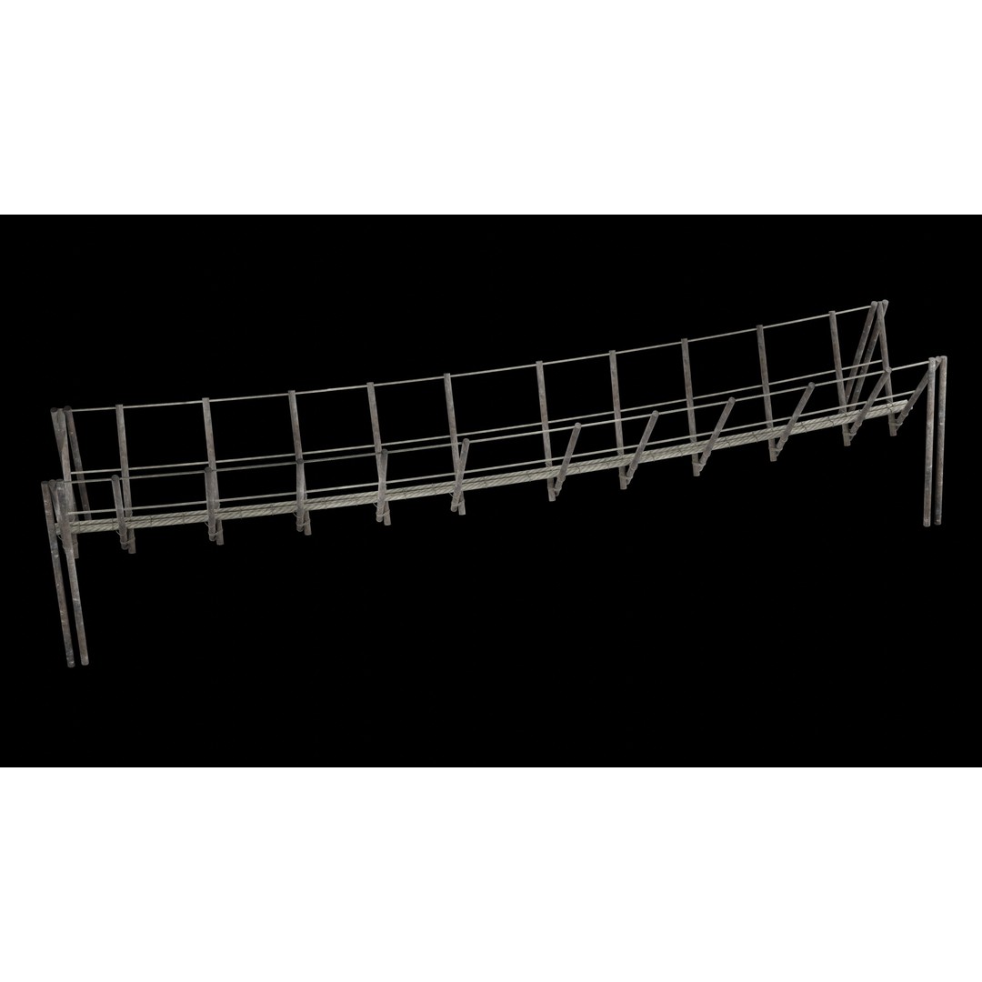 Rope Bridge 3D Model – Low Poly Game Asset, FBX & OBJ Formats - View 25