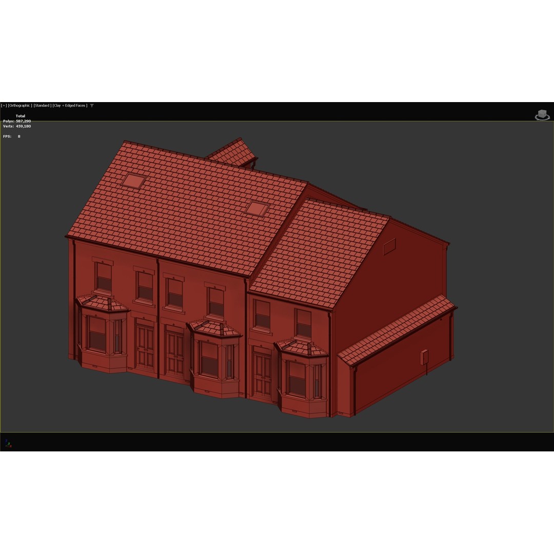 British House Godesdone Road 3D Model – High-Res Architectural Asset, FBX, OBJ