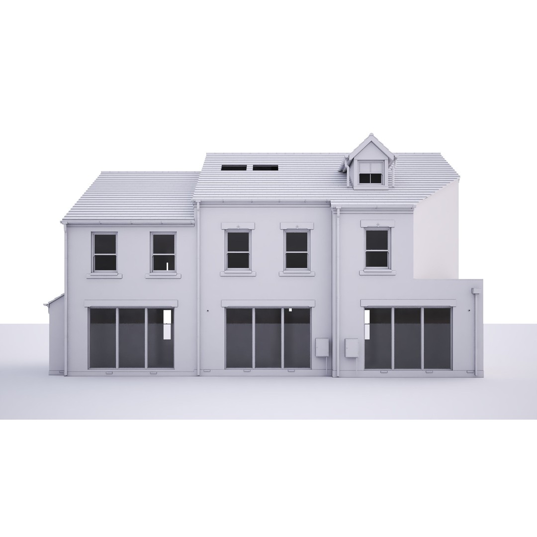 British House Godesdone Road 3D Model – High-Res Architectural Asset, FBX, OBJ - View 4
