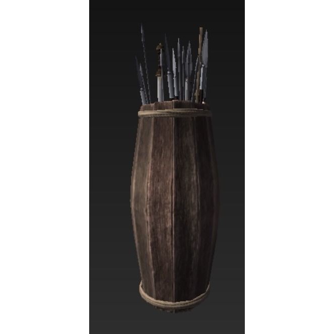 Roman Weaponry Stand 3D Model – Low Poly Historical Display, FBX - View 12
