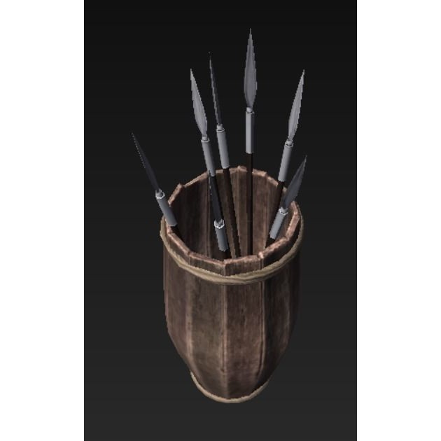 Roman Weaponry Stand 3D Model – Low Poly Historical Display, FBX - View 8