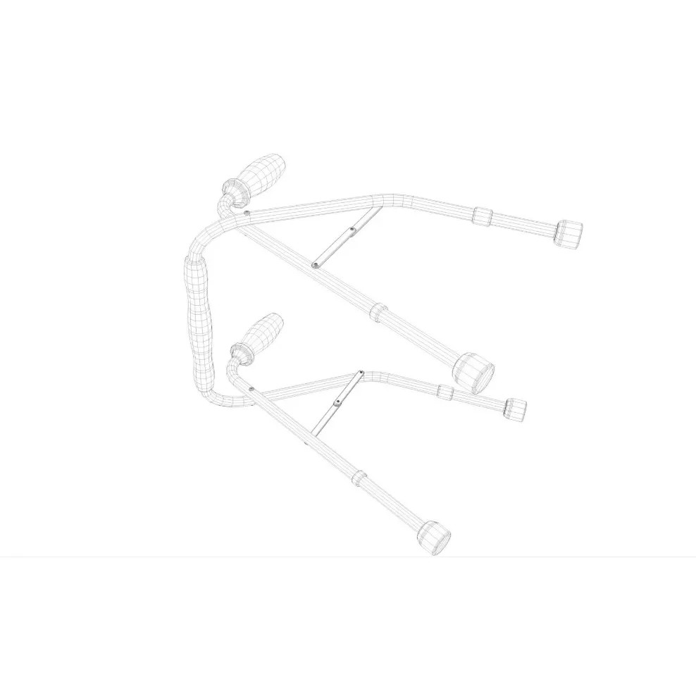 Rollator Walker 3D Model – High-Quality Game-Ready Asset, FBX, OBJ, Blender