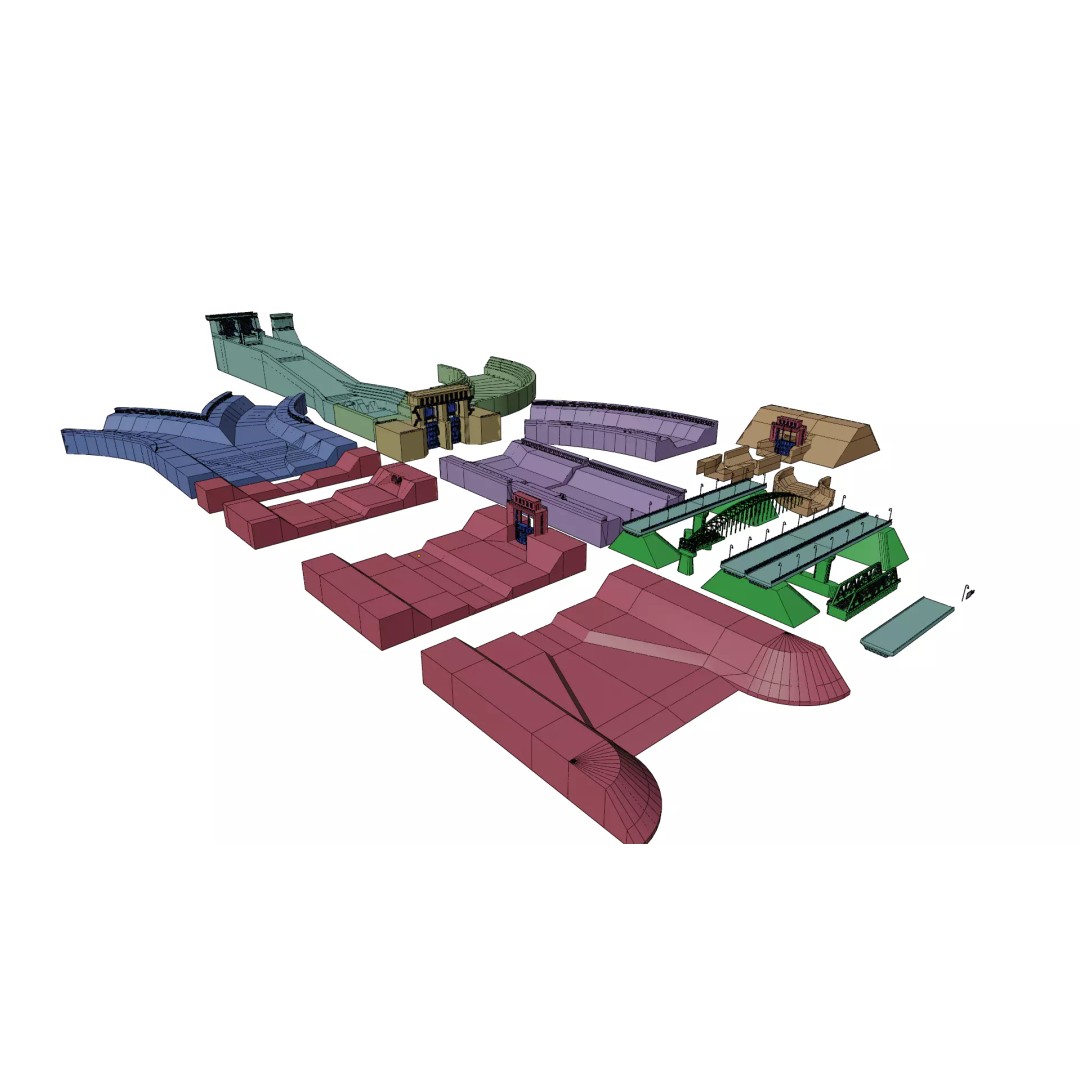 Flood Control Channel System 3D Model – Low Poly Game Asset, FBX - View 17