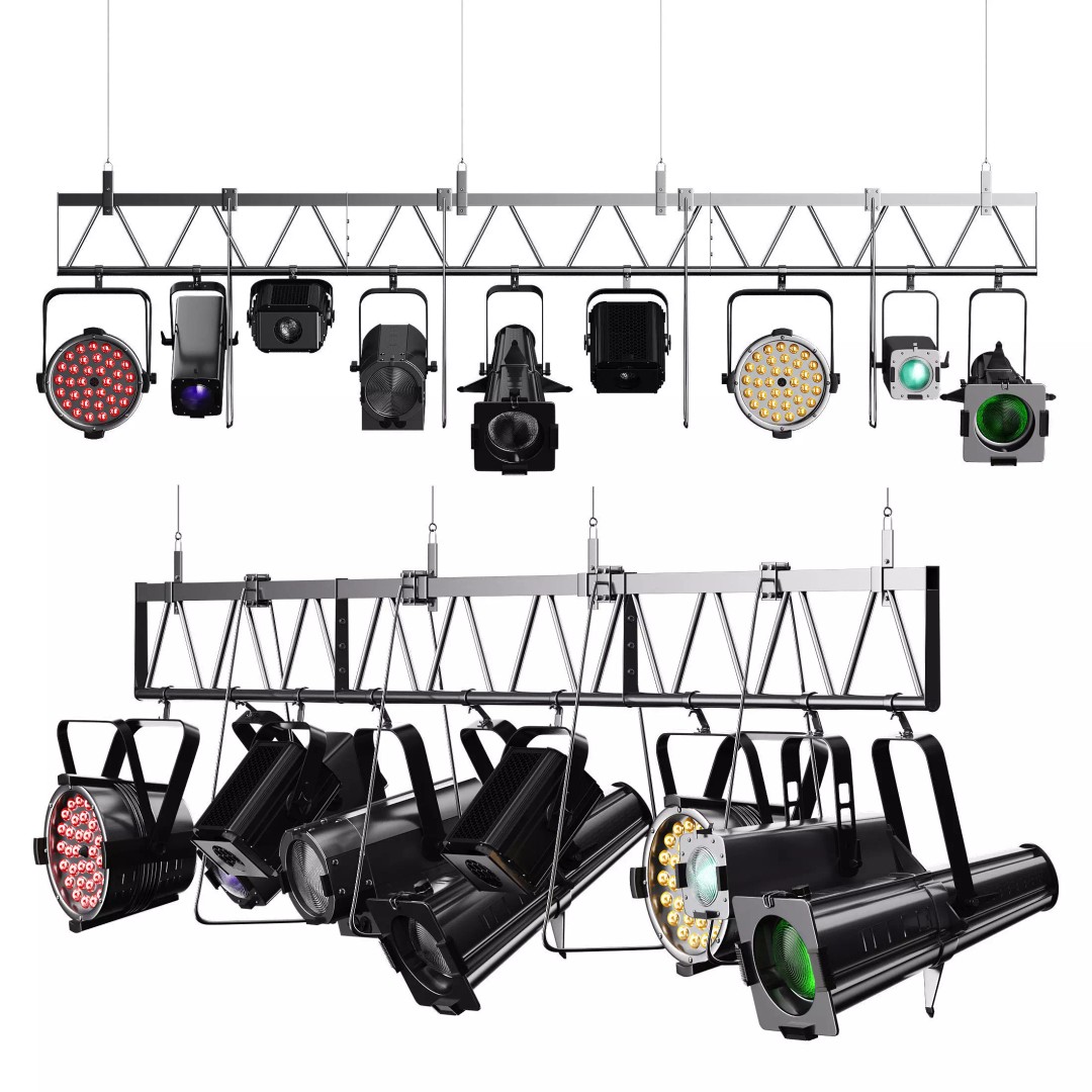 Theater Farm 3D Model – Low Poly Lighting Setup, OBJ & FBX - View 2