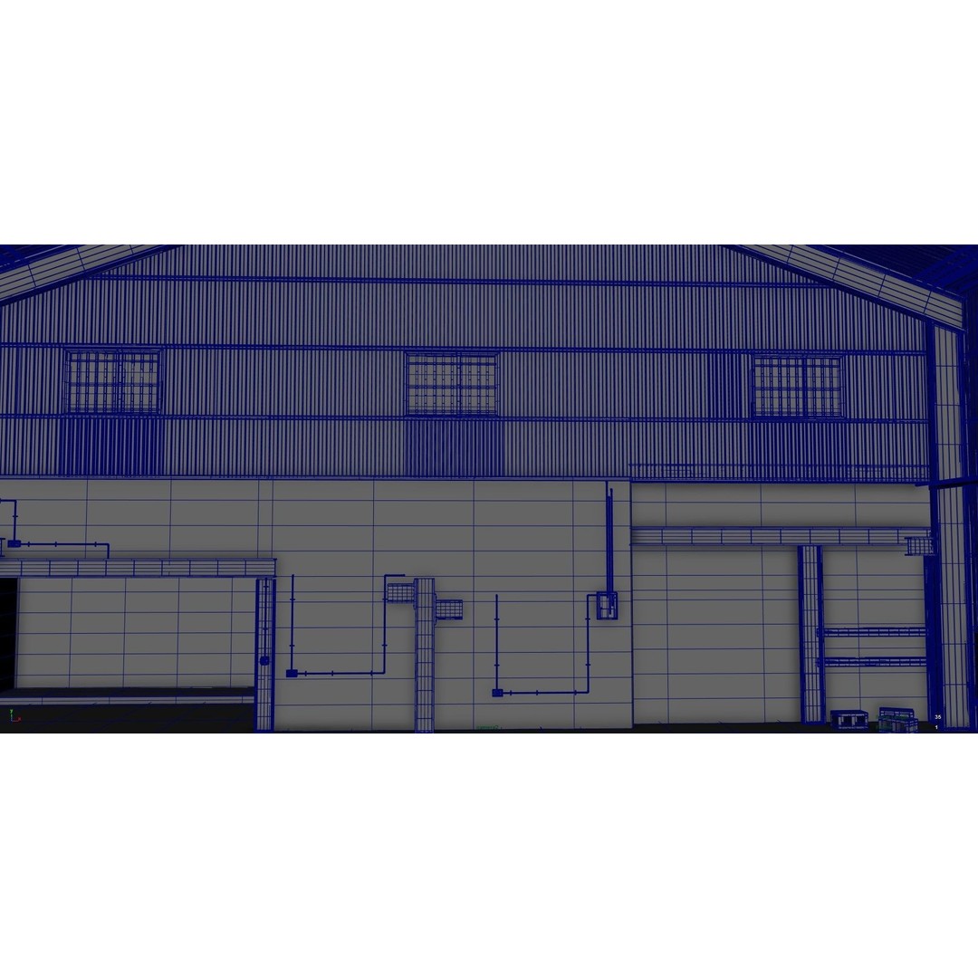 Industrial Warehouse 3D Model – Photorealistic Interior Asset, FBX, OBJ - View 14