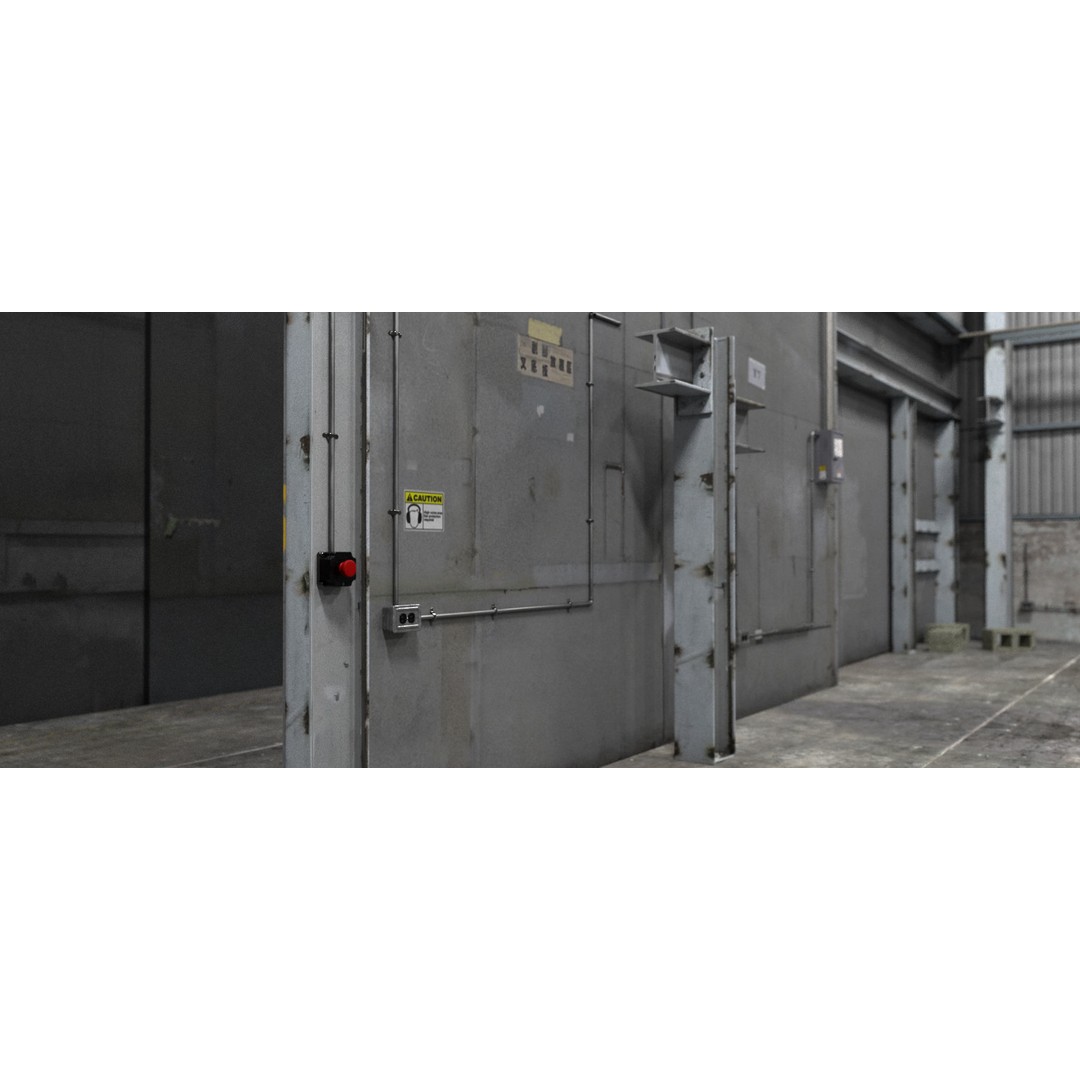 Industrial Warehouse 3D Model – Photorealistic Interior Asset, FBX, OBJ - View 3