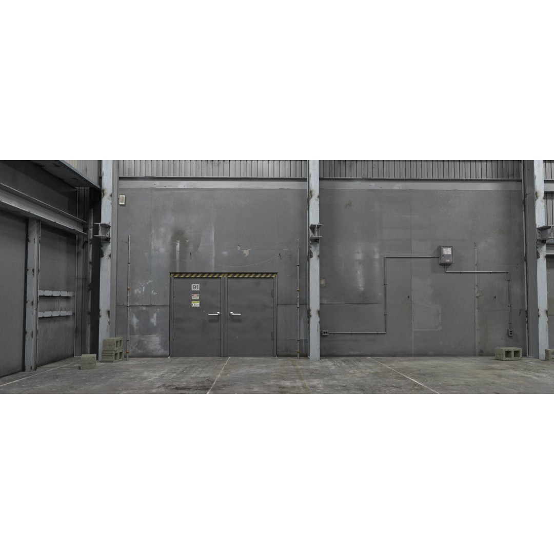 Industrial Warehouse 3D Model – Photorealistic Interior Asset, FBX, OBJ - View 4