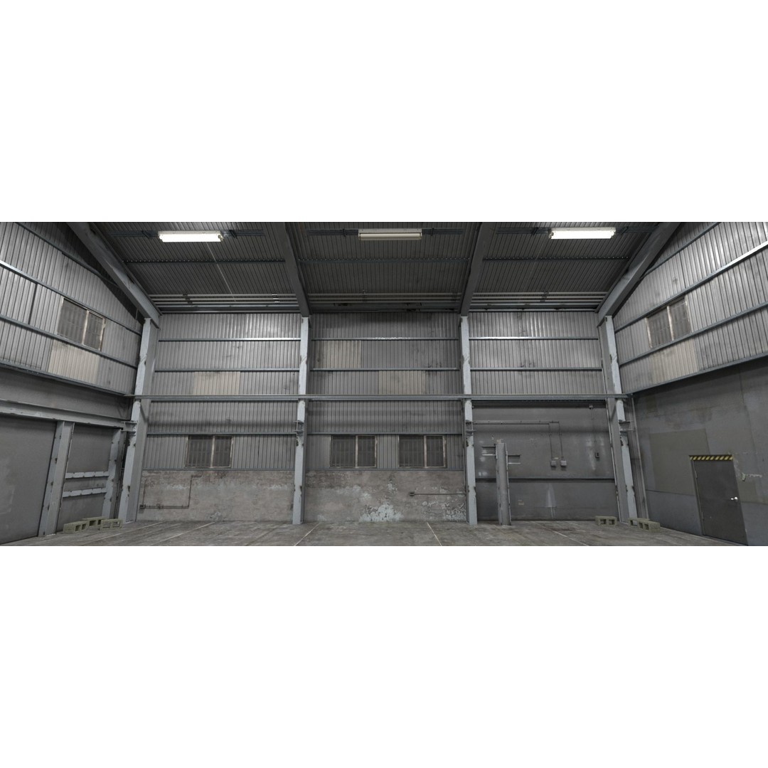 Industrial Warehouse 3D Model – Photorealistic Interior Asset, FBX, OBJ - View 6