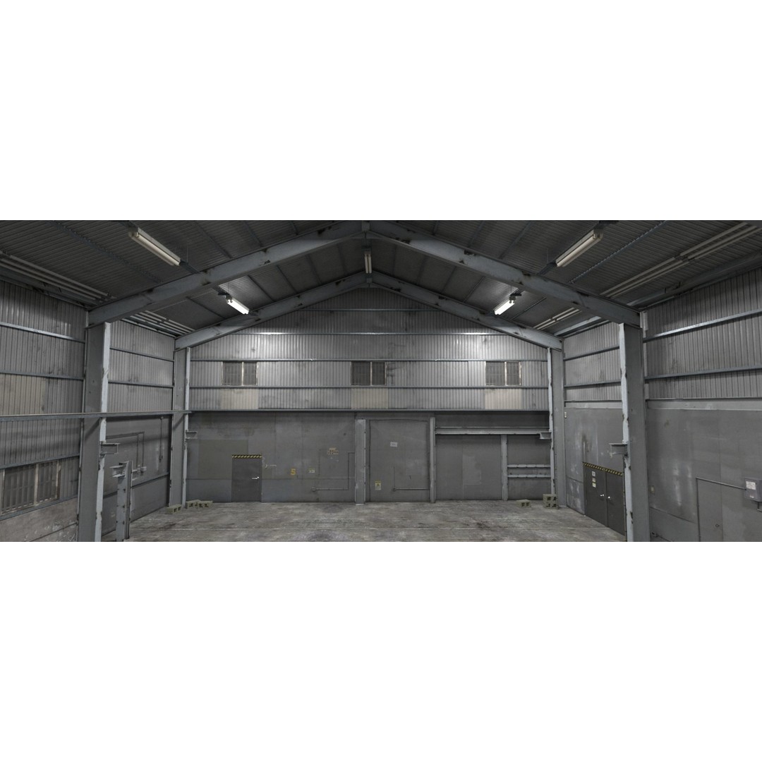 Industrial Warehouse 3D Model – Photorealistic Interior Asset, FBX, OBJ - View 7