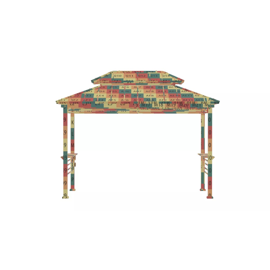 Wooden Gazebo 3D Model – Real-World Scale, PBR Textures, FBX - View 20