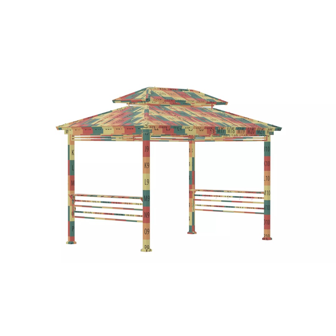 Wooden Gazebo 3D Model – Real-World Scale, PBR Textures, FBX - View 21