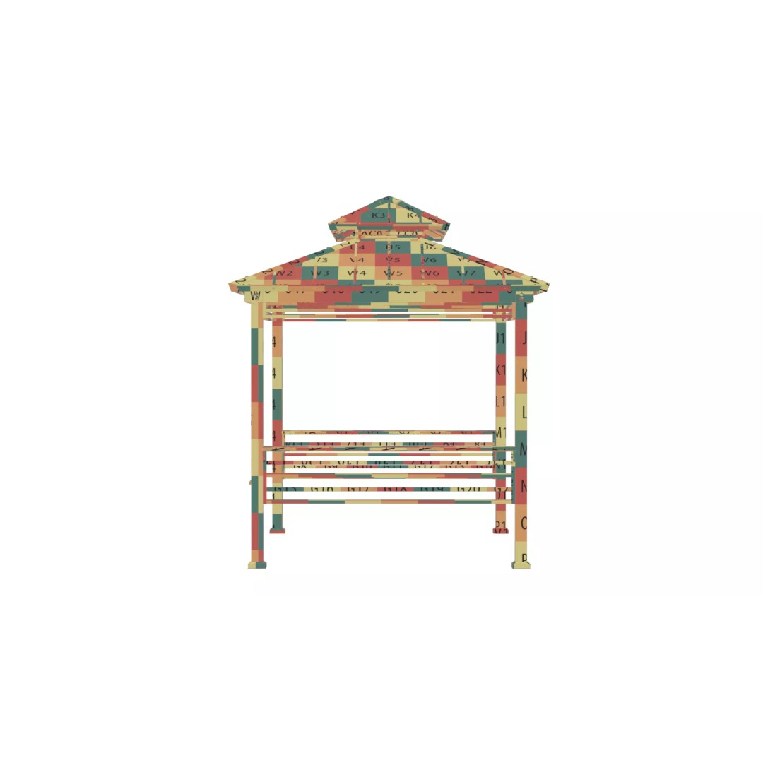 Wooden Gazebo 3D Model – Real-World Scale, PBR Textures, FBX - View 22