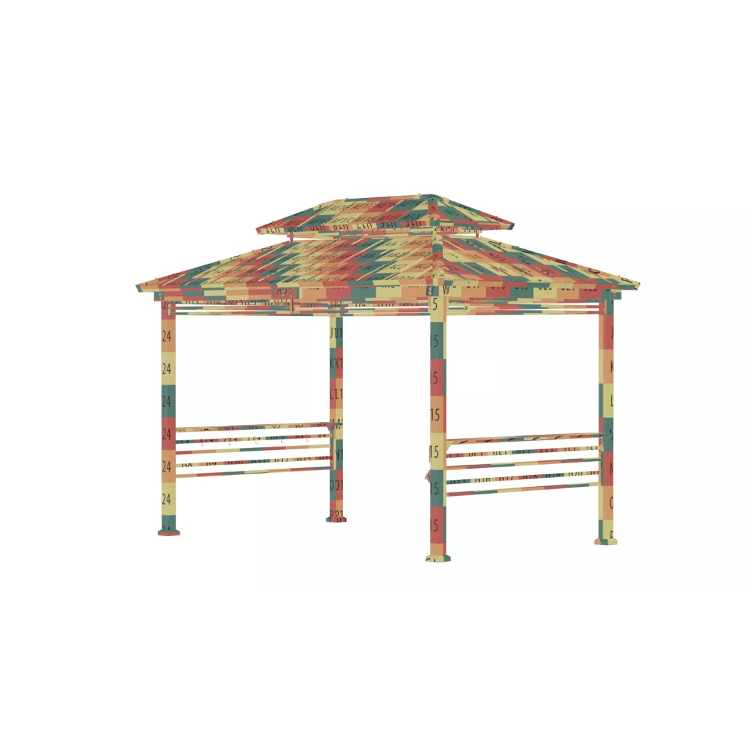 Wooden Gazebo 3D Model – Real-World Scale, PBR Textures, FBX - View 23