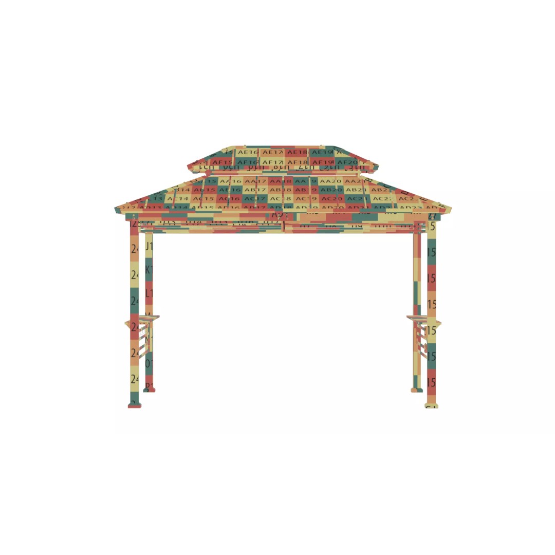 Wooden Gazebo 3D Model – Real-World Scale, PBR Textures, FBX - View 24