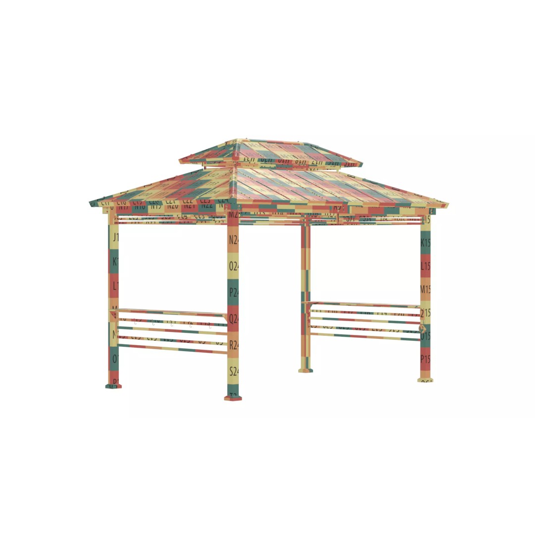 Wooden Gazebo 3D Model – Real-World Scale, PBR Textures, FBX - View 25