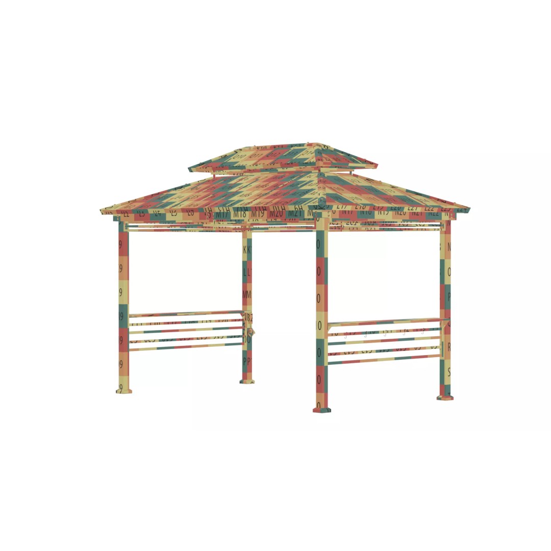 Wooden Gazebo 3D Model – Real-World Scale, PBR Textures, FBX - View 27