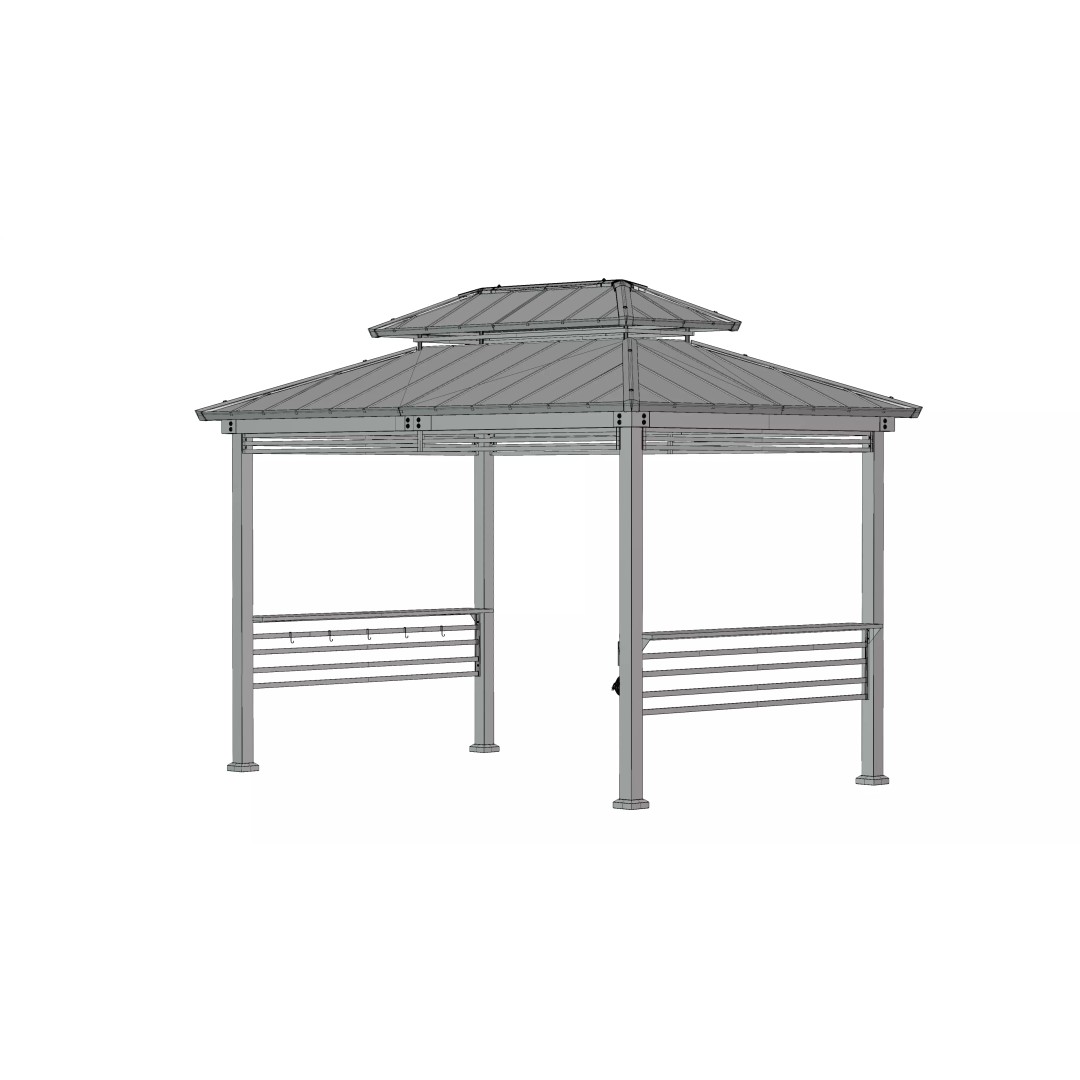 Wooden Gazebo 3D Model – Real-World Scale, PBR Textures, FBX - View 31