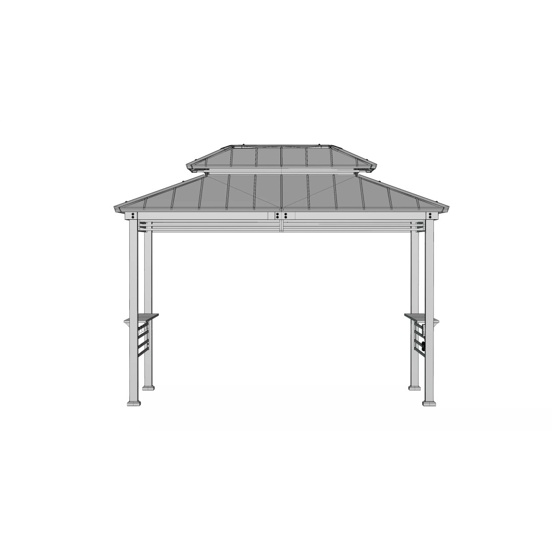 Wooden Gazebo 3D Model – Real-World Scale, PBR Textures, FBX - View 32