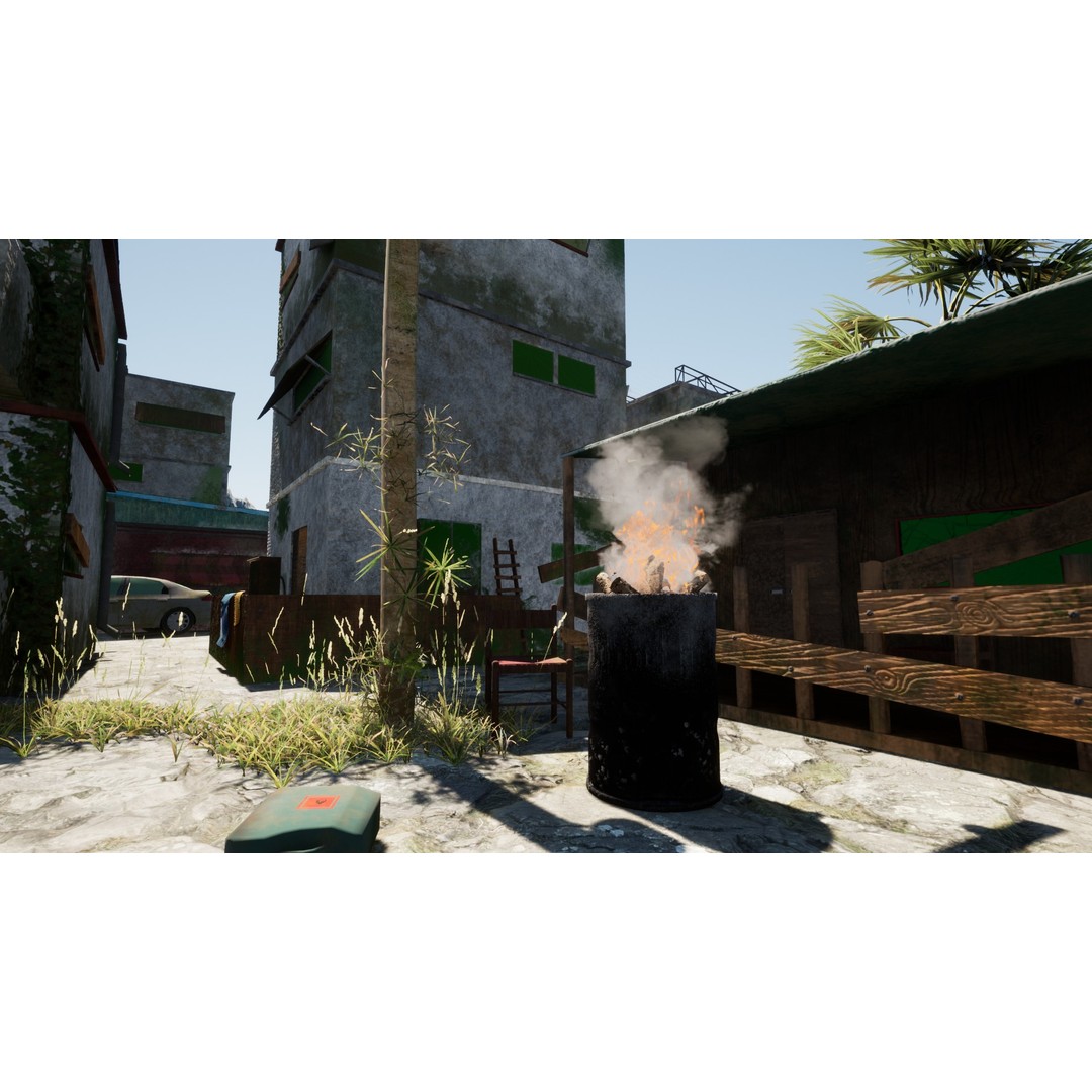 Slum Town 3D Model – Renewed Low-Poly Game Asset, FBX - View 11