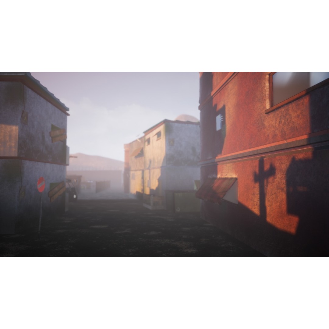 Slum Town 3D Model – Renewed Low-Poly Game Asset, FBX - View 17