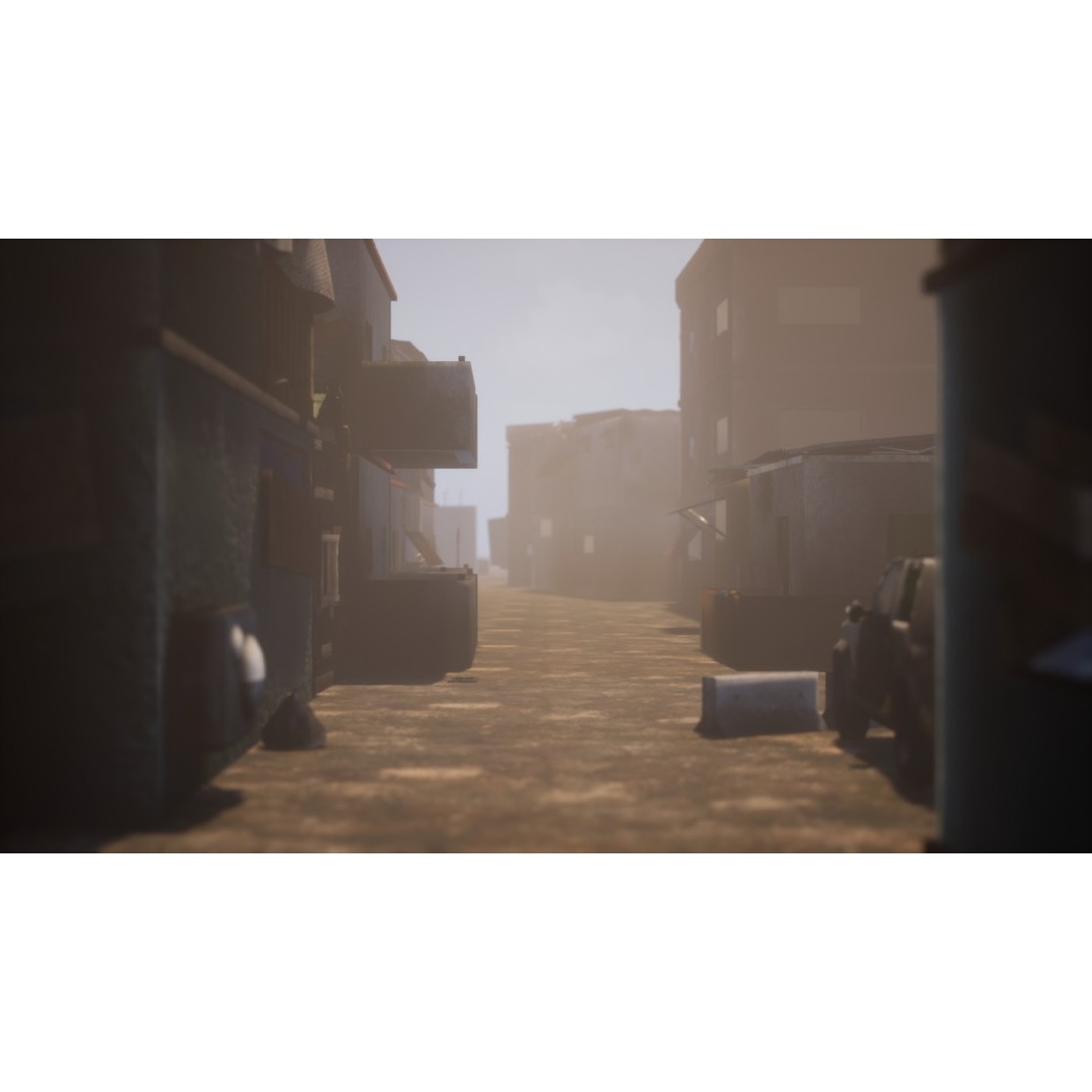 Slum Town 3D Model – Renewed Low-Poly Game Asset, FBX - View 6