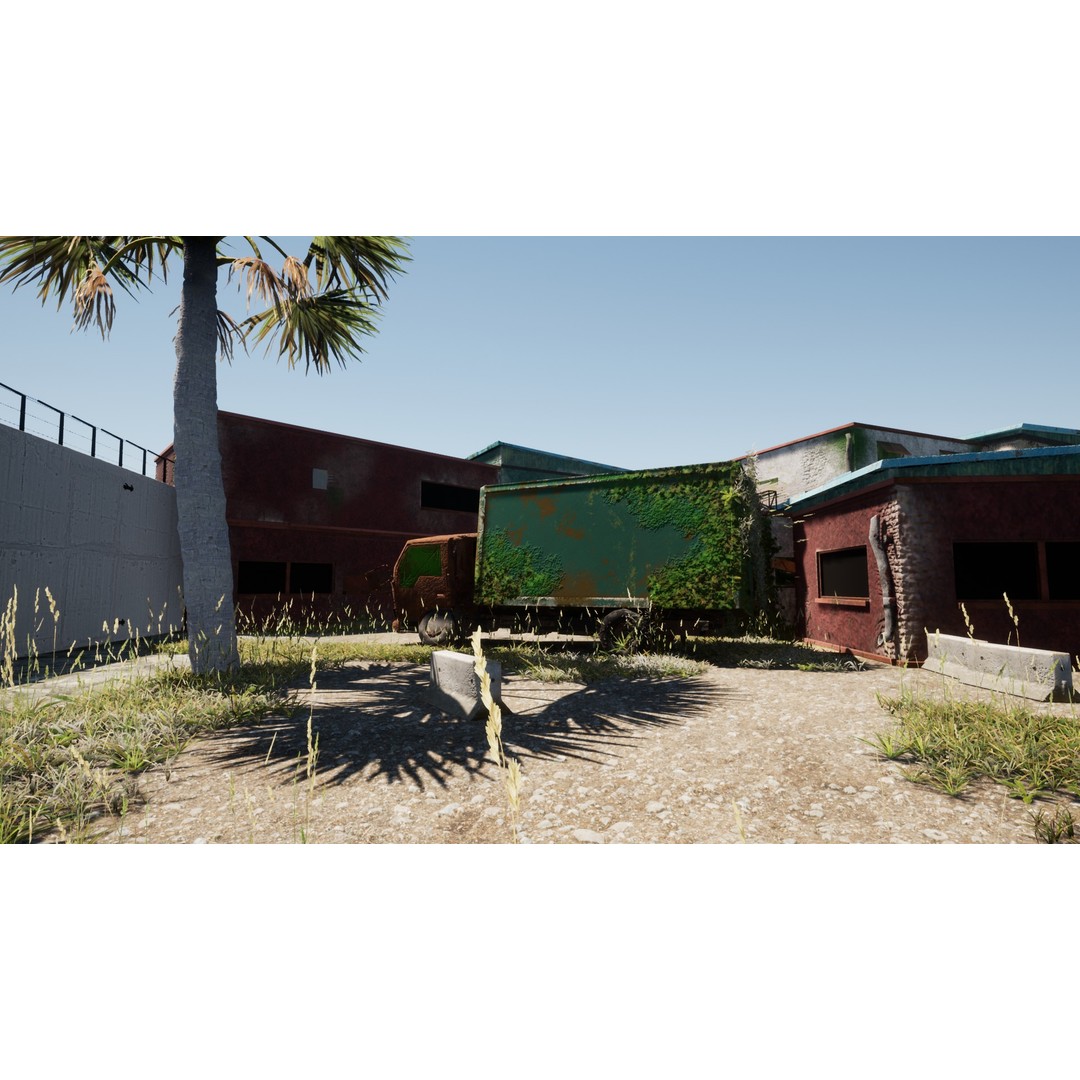 Slum Town 3D Model – Renewed Low-Poly Game Asset, FBX - View 7