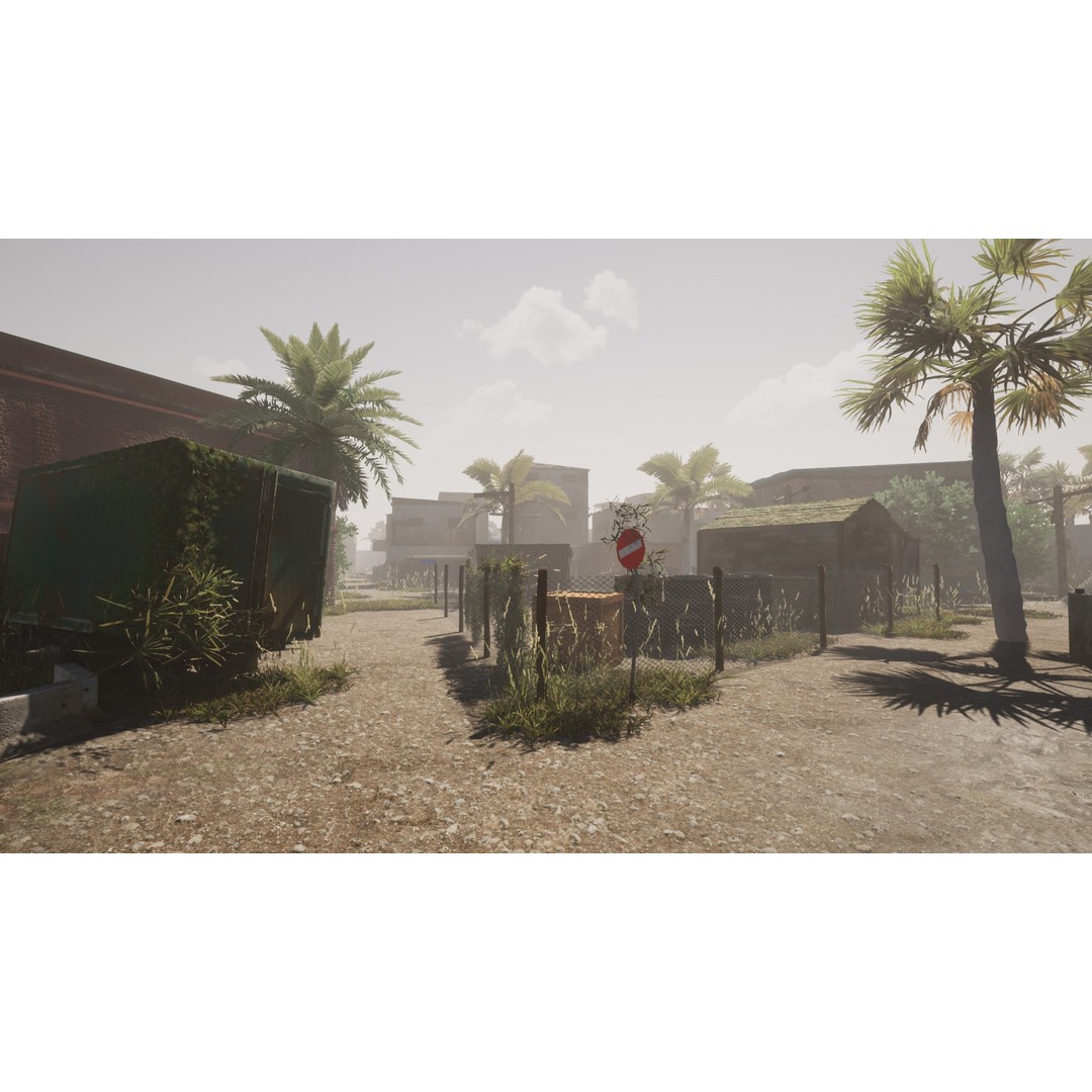 Slum Town 3D Model – Renewed Low-Poly Game Asset, FBX - View 9