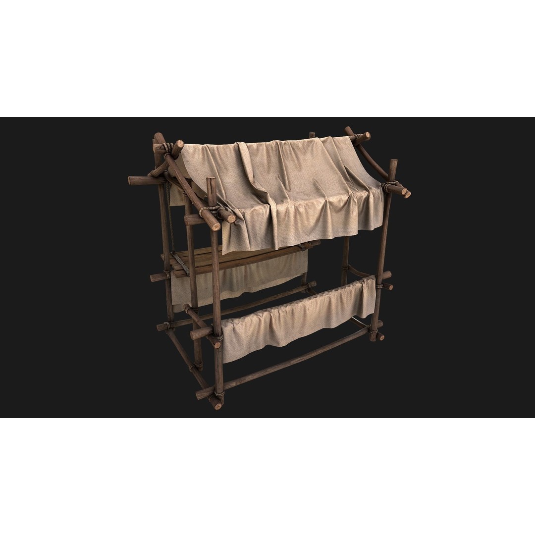 Market Stall 3D Model – Low Poly Game Ready Asset, FBX/PBR - View 18