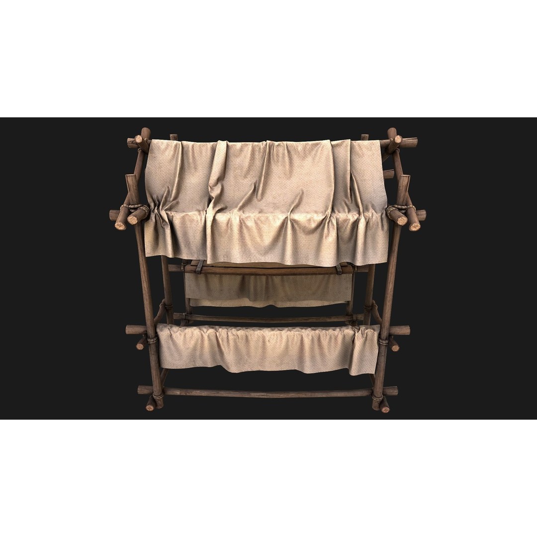 Market Stall 3D Model – Low Poly Game Ready Asset, FBX/PBR - View 19
