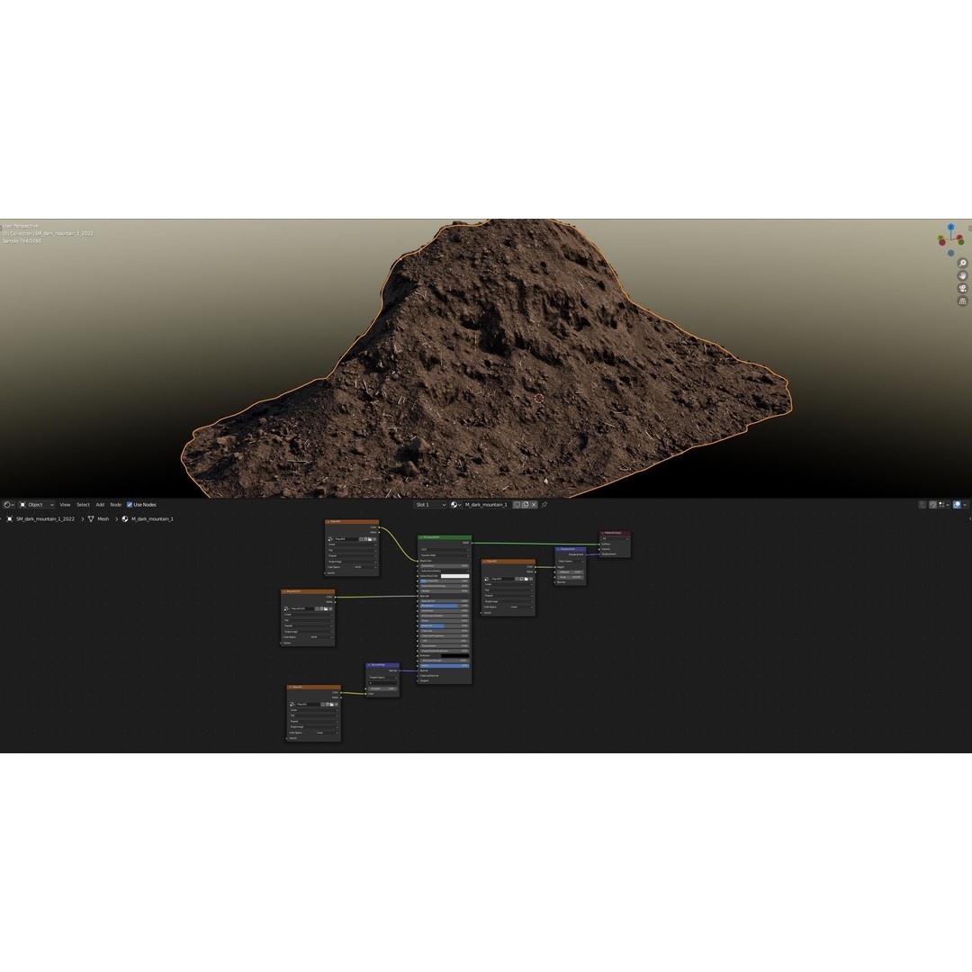 Mountain of Soil 3D Model – Realistic Scan with PBR Textures, FBX - View 8