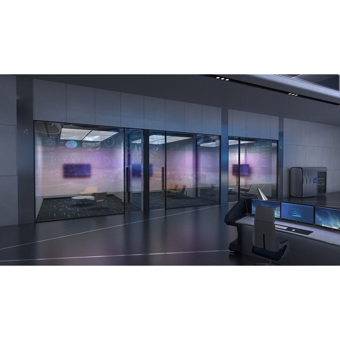 Monitoring Room Command Center 3D Model – High Poly Architectural Asset, FBX - View 10