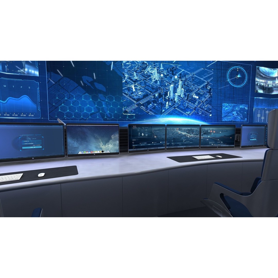 Monitoring Room Command Center 3D Model – High Poly Architectural Asset, FBX - View 13