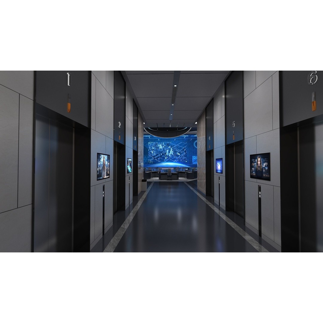 Monitoring Room Command Center 3D Model – High Poly Architectural Asset, FBX - View 14