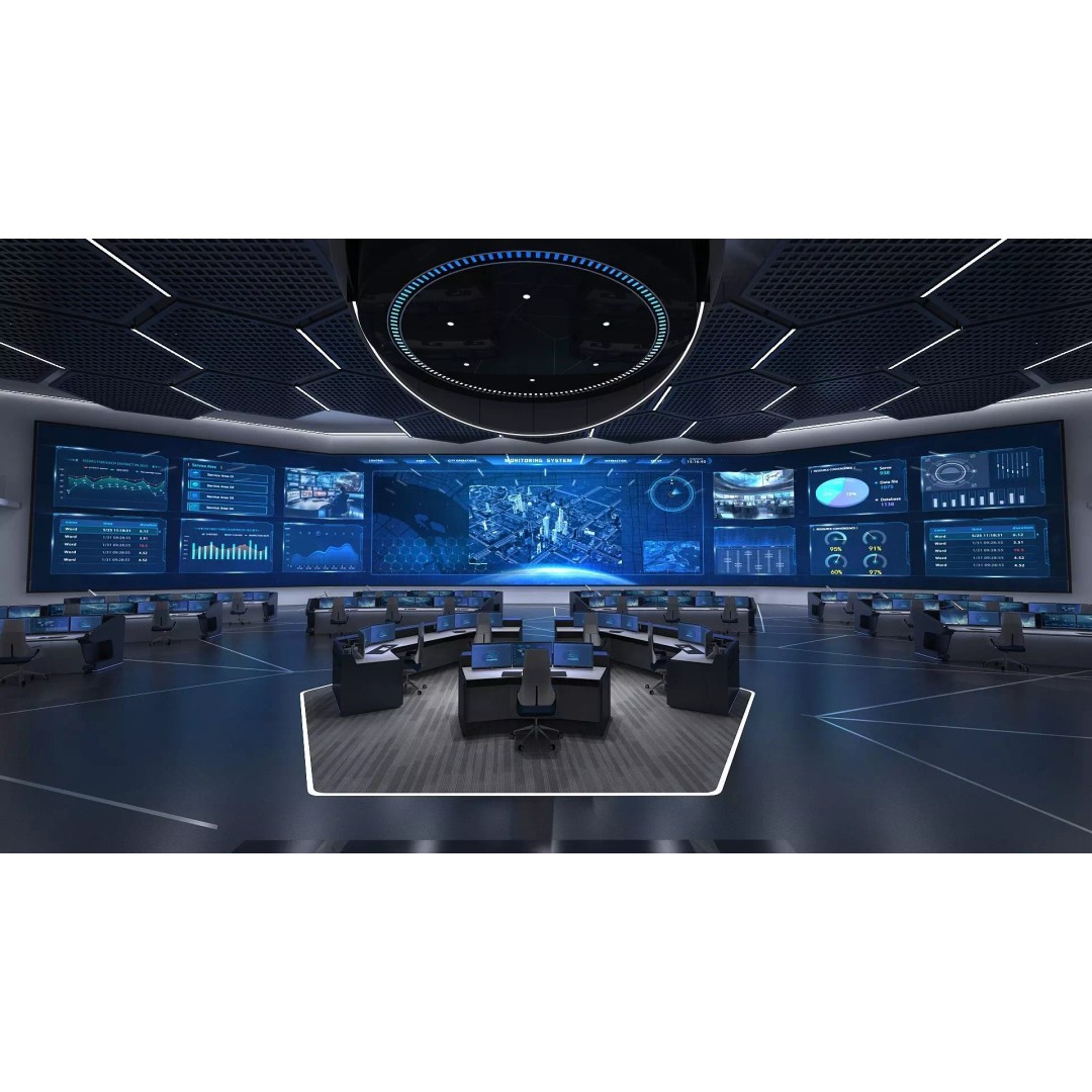 Monitoring Room Command Center 3D Model – High Poly Architectural Asset, FBX - View 2
