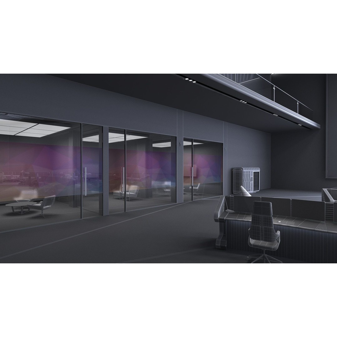 Monitoring Room Command Center 3D Model – High Poly Architectural Asset, FBX - View 21