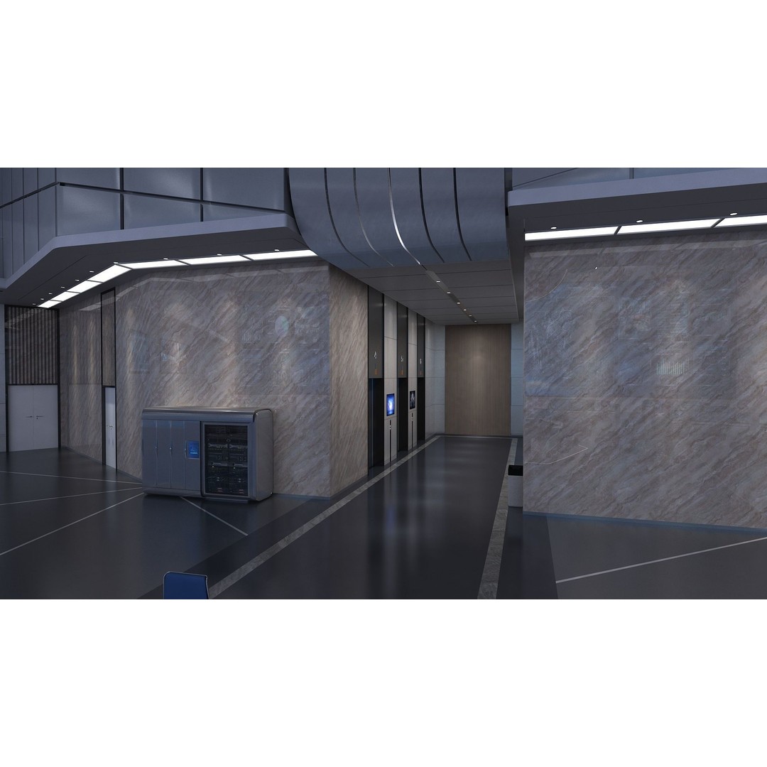 Monitoring Room Command Center 3D Model – High Poly Architectural Asset, FBX - View 9