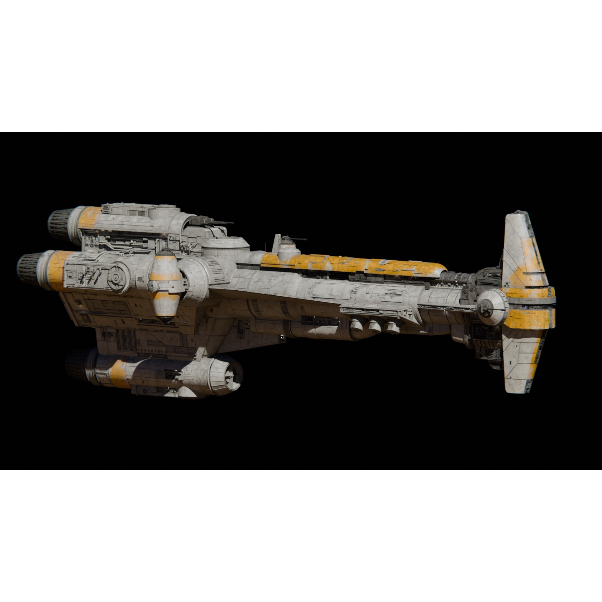 Hammerhear Corvette - High-Poly 3D Model - View 13