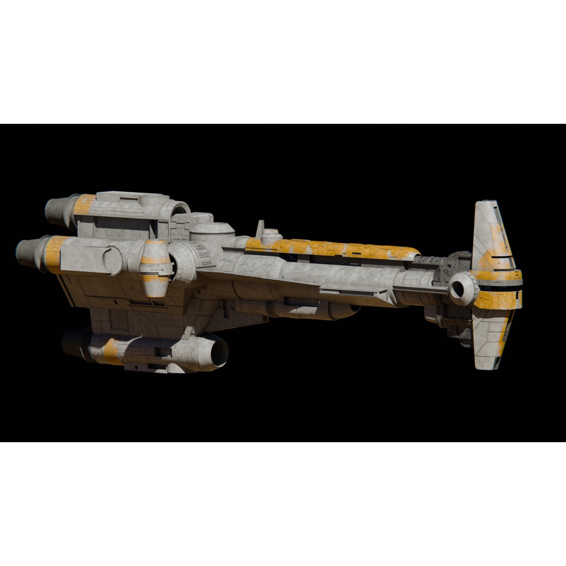 Hammerhear Corvette - High-Poly 3D Model - View 14