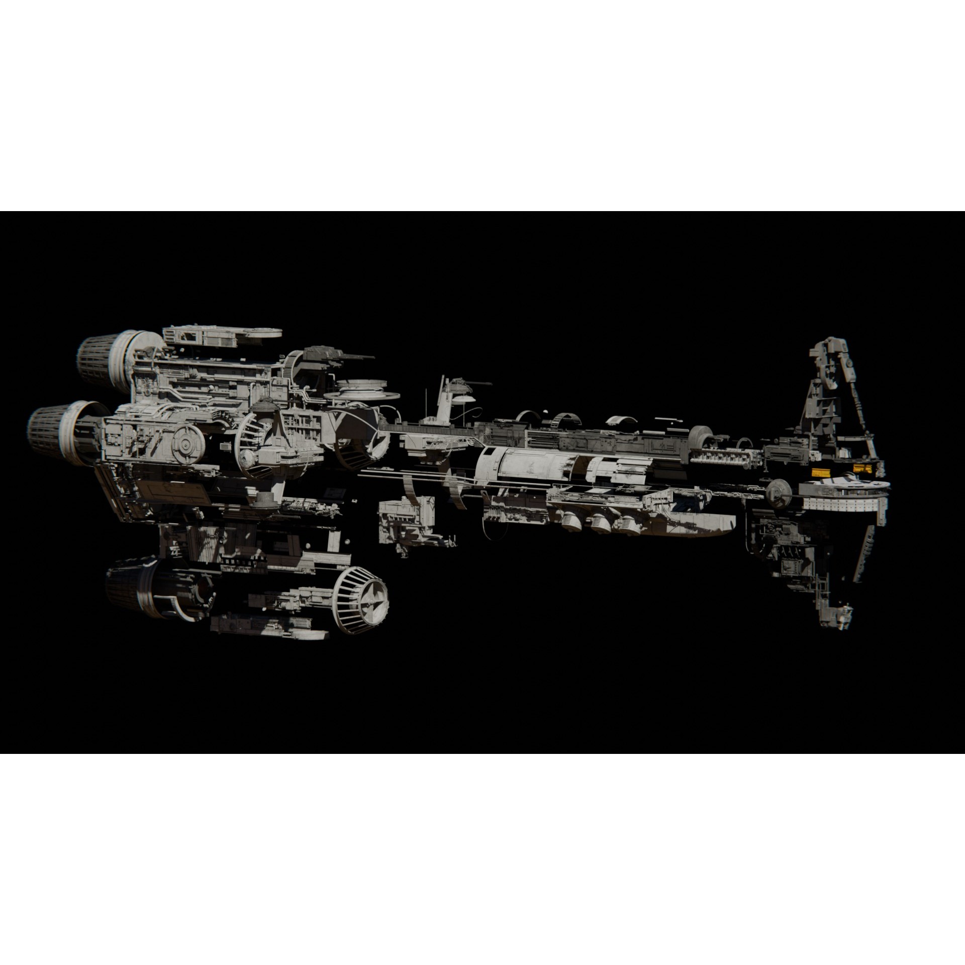 Hammerhear Corvette - High-Poly 3D Model - View 15