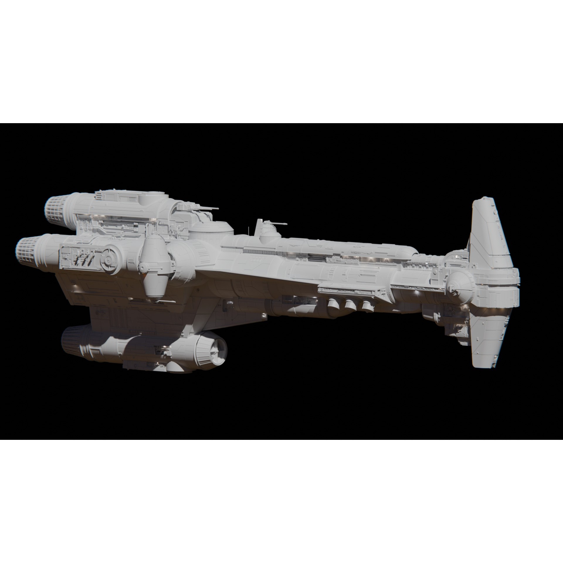 Hammerhear Corvette - High-Poly 3D Model - View 17