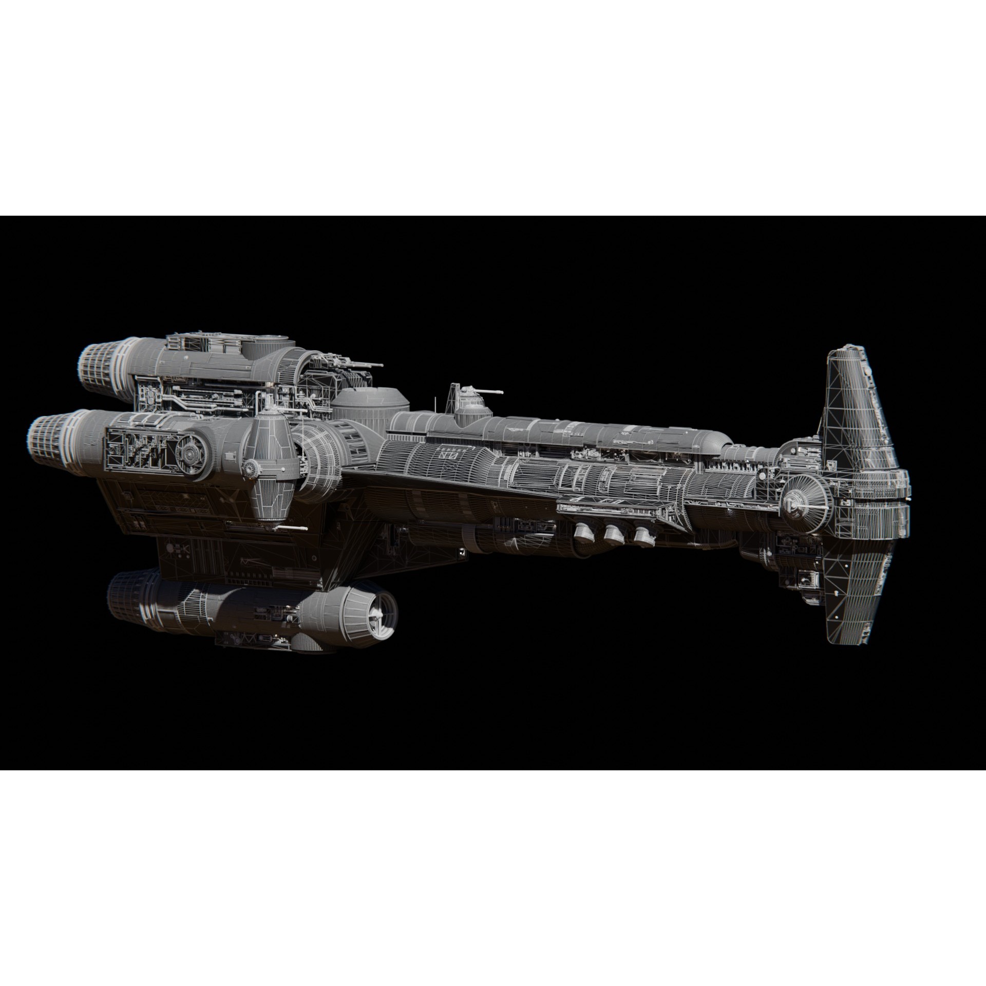 Hammerhear Corvette - High-Poly 3D Model - View 18