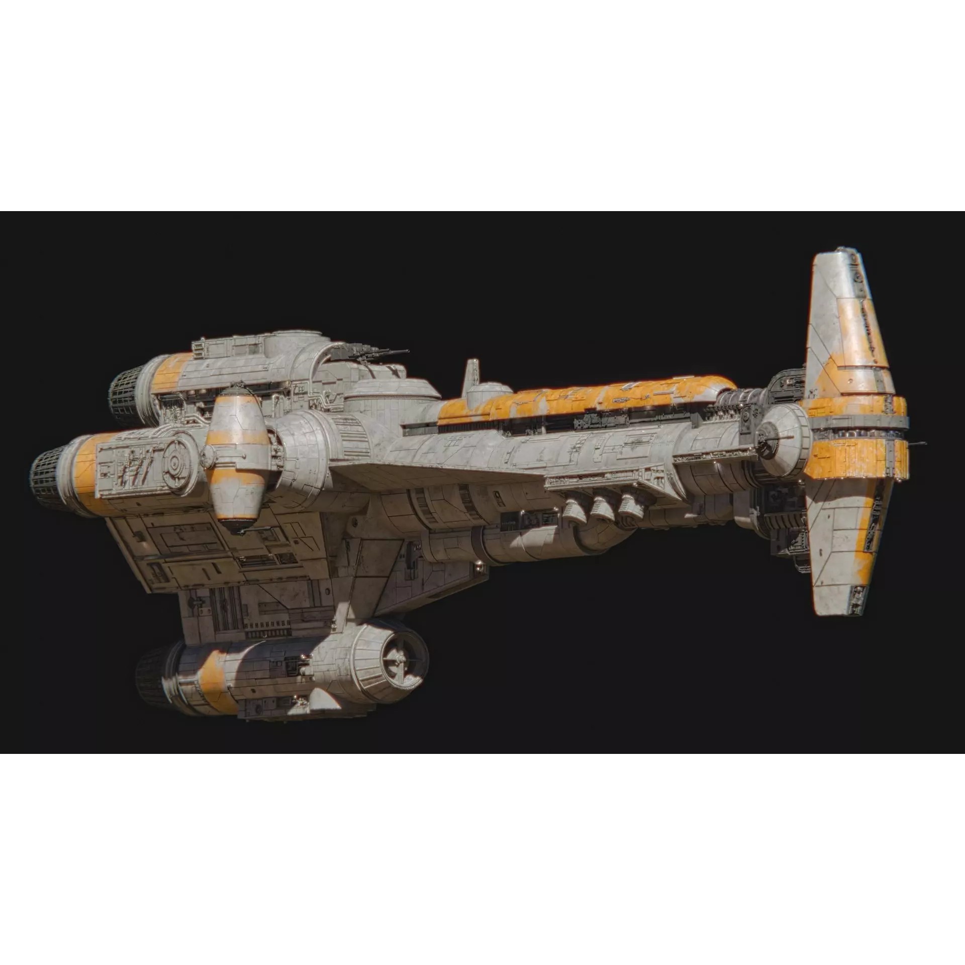 Hammerhear Corvette - High-Poly 3D Model - View 2