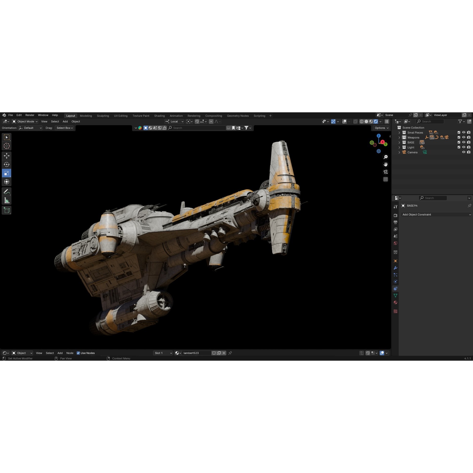 Hammerhear Corvette - High-Poly 3D Model - View 20