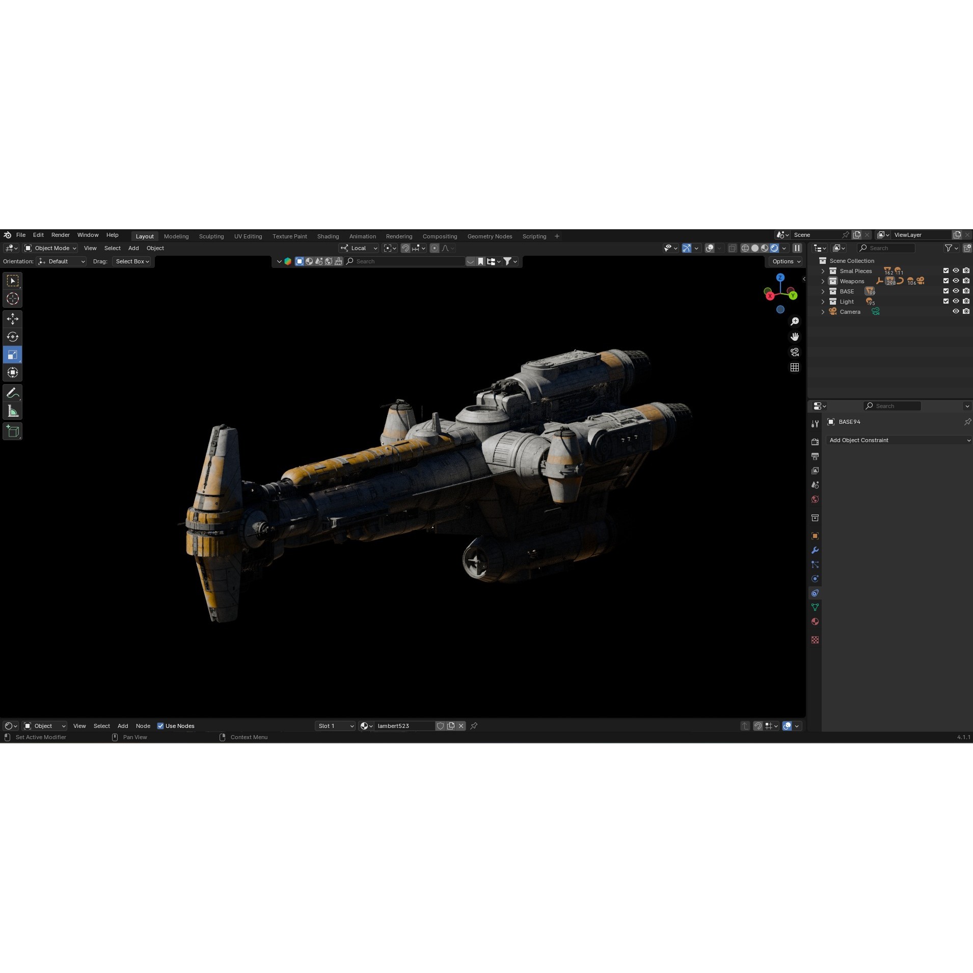 Hammerhear Corvette - High-Poly 3D Model - View 21