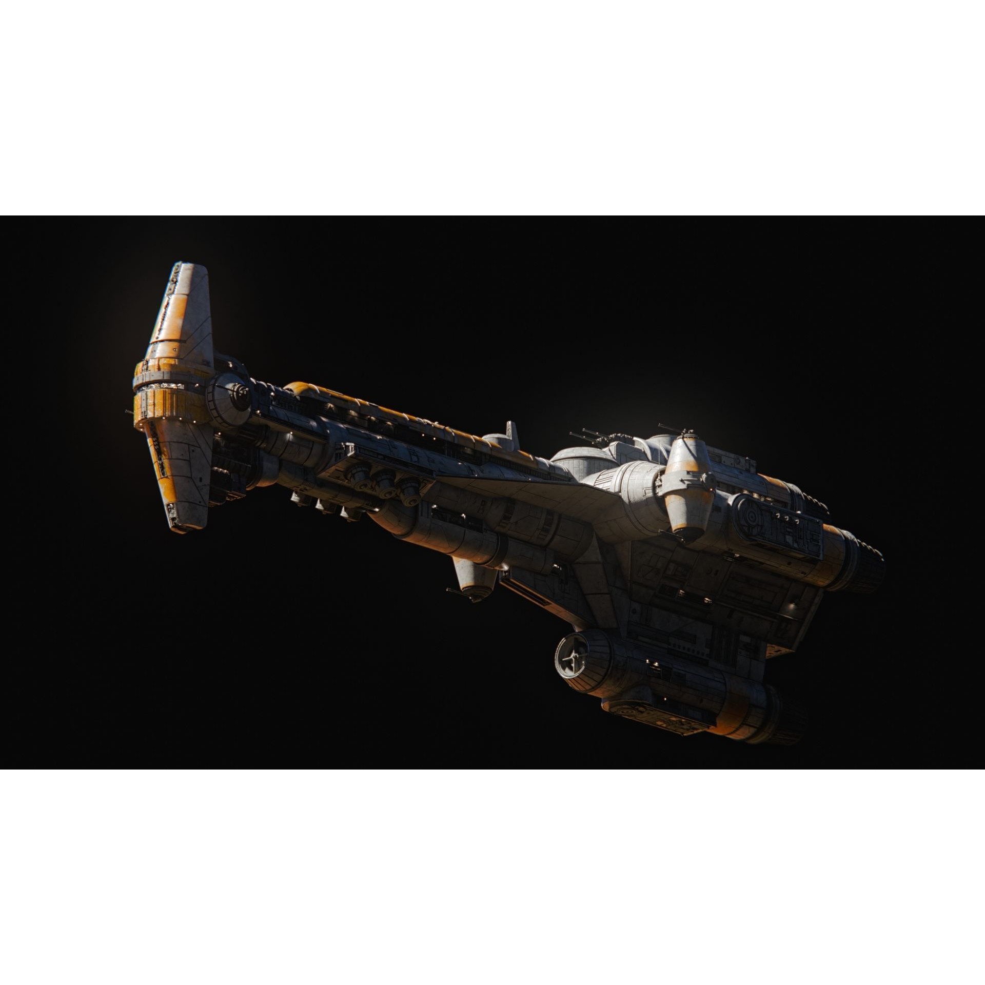 Hammerhear Corvette - High-Poly 3D Model - View 4