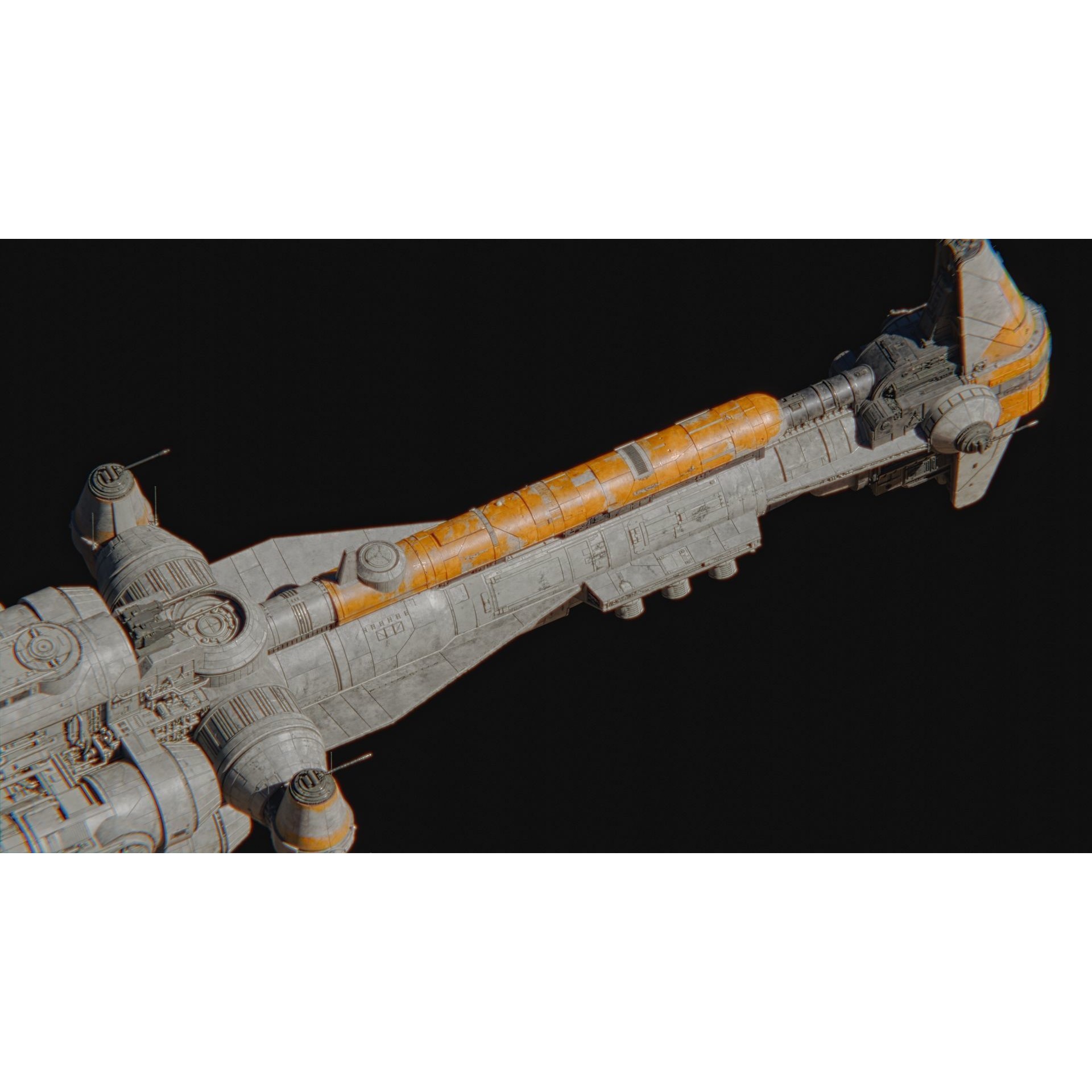 Hammerhear Corvette - High-Poly 3D Model - View 6